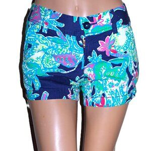 Lilly Pulitzer Callahan Short Blue Floral Shorts 00